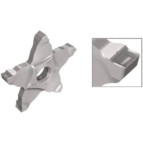 Iscar - 34L300PENTA C Grade IC908, 3mm Cutting Width Carbide Grooving Insert - Left Hand, 0.2mm Corner Radius, TiAlN Finish - USA Tool & Supply