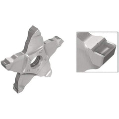Iscar - 34L300PENTA C Grade IC908, 3mm Cutting Width Carbide Grooving Insert - Left Hand, 0.2mm Corner Radius, TiAlN Finish - USA Tool & Supply