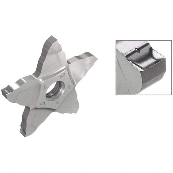 Iscar - 34L200PENTA PB Grade IC908, 2mm Cutting Width Carbide Grooving Insert - Left Hand, 0.1mm Corner Radius, TiAlN Finish - USA Tool & Supply