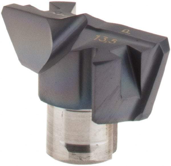 Iscar - Series FCP, 0.531" Diam Grade IC908 Replaceable Drill Tip - Carbide, TiAlN Finish, 13 Seat Size, Through Coolant - USA Tool & Supply