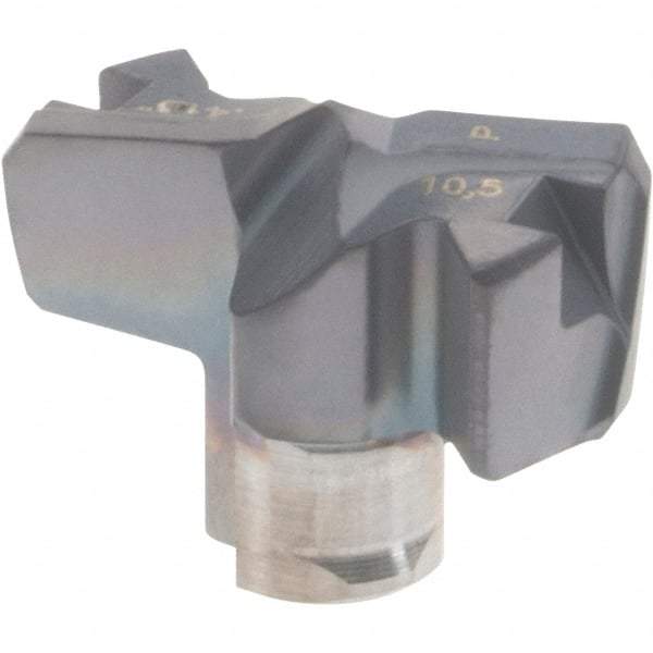 Iscar - Series FCP, 0.413" Diam Grade IC908 Replaceable Drill Tip - Carbide, TiAlN Finish, 10 Seat Size, Through Coolant - USA Tool & Supply