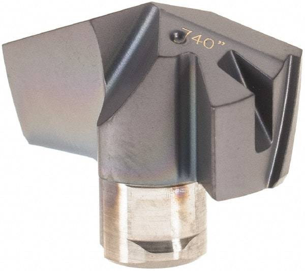 Iscar - Series ICP, 0.74" Diam Grade IC908 140° Replaceable Drill Tip - Carbide, TiAlN Finish, 18 Seat Size, Through Coolant - USA Tool & Supply