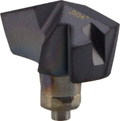 Iscar - Series ICM, 0.504" Diam Grade IC908 140° Replaceable Drill Tip - Carbide, TiAlN Finish, 12 Seat Size, Through Coolant - USA Tool & Supply