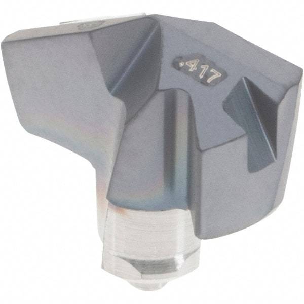 Iscar - Series ICP, 0.417" Diam Grade IC908 140° Replaceable Drill Tip - Carbide, TiAlN Finish, 10 Seat Size, Through Coolant - USA Tool & Supply