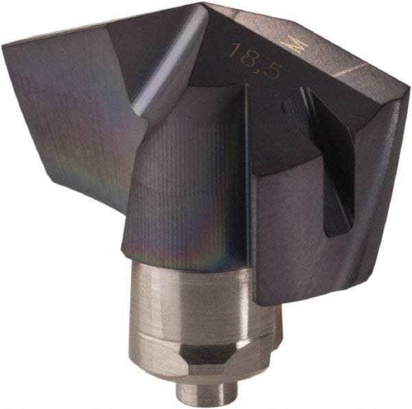 Iscar - Series ICM, 0.728" Diam Grade IC908 140° Replaceable Drill Tip - Carbide, TiAlN Finish, 18 Seat Size, Through Coolant - USA Tool & Supply