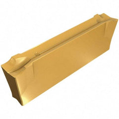 Iscar - DGN JT IC5400 Grade, 0.122" Cutting Width, Carbide Cutoff Insert - Neutral Lead Angle, 0.008" Cnr Rad, TiCN/Al2O3/TiN Coated, Double End - USA Tool & Supply