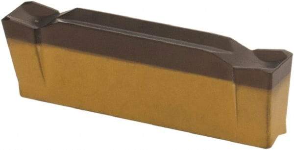 Iscar - DGN3102 C IC5400 Grade, 0.122" Cutting Width, Carbide Cutoff Insert - 0° Neutral Lead Angle, 0.008" Cnr Rad, TiCN/Al2O3/TiN Coated, Double End - USA Tool & Supply