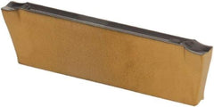 Iscar - DGN1402 J IC808 Grade, 0.055" Cutting Width, Carbide Cutoff Insert - Neutral Lead Angle, 0.0063" Cnr Rad, TiAlN Coated, Double End - USA Tool & Supply