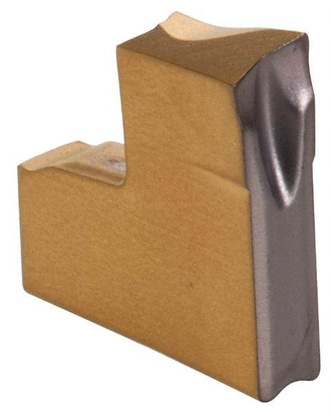 Iscar - TAG JS IC808 Grade, 0.0787" Cutting Width, Carbide Cutoff Insert - 15° Right Hand Lead Angle, 0.0008" Cnr Rad, TiAlN Coated, Single End - USA Tool & Supply