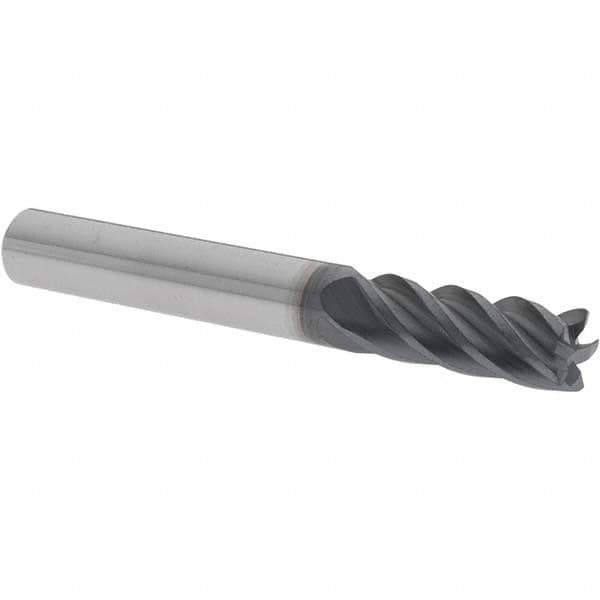 Iscar - 0.312", 5 Flute, Single End, Solid Carbide, 0.015" Corner Radius End Mill - 2-1/2" OAL, Right Hand Flute, 0.78" LOC, Right Hand Cut - USA Tool & Supply