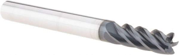 Iscar - 1/4", 5 Flute, Single End, Solid Carbide, 0.01" Corner Radius End Mill - 2-1/2" OAL, Right Hand Flute, 0.63" LOC, Right Hand Cut - USA Tool & Supply