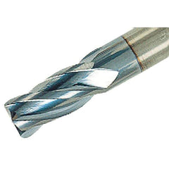Iscar - 3/8", 3 Flute, Single End, Solid Carbide, 0.02" Corner Radius End Mill - 3" OAL, 38° Helix, Right Hand Flute, 3/4" LOC, Right Hand Cut - USA Tool & Supply