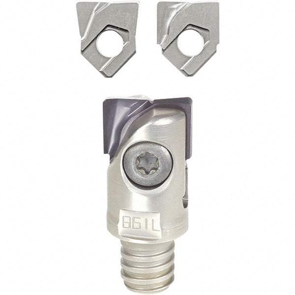 Iscar - 20mm Cut Diam, 35mm OAL, Indexable Square Shoulder End Mill - H.. QF Inserts, T12 Modular Connection, Series BallPlus, Multimaster - USA Tool & Supply