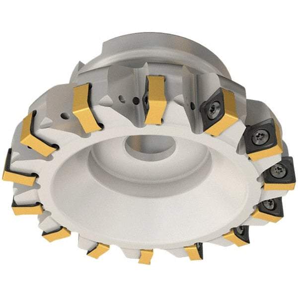 Iscar - 50mm Cut Diam, 22mm Arbor Hole, 9mm Max Depth of Cut, 88° Indexable Chamfer & Angle Face Mill - 4 Inserts, OXMT 0507\xB6S890 SNMU 1305 Insert, Right Hand Cut, 4 Flutes, Through Coolant, Series Helido - USA Tool & Supply