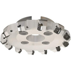 Iscar - 264.8mm Cut Diam, 60mm Arbor Hole, 7.15mm Max Depth of Cut, 45° Indexable Chamfer & Angle Face Mill - 15 Inserts, S845 SX.U 16.. Insert, Right Hand Cut, 15 Flutes, Series Helido - USA Tool & Supply