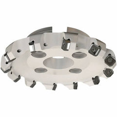 Iscar - 174.8mm Cut Diam, 40mm Arbor Hole, 7.15mm Max Depth of Cut, 45° Indexable Chamfer & Angle Face Mill - 10 Inserts, S845 SX.U 16.. Insert, Right Hand Cut, 10 Flutes, Series Helido - USA Tool & Supply