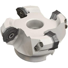 Iscar - 212.5mm Cut Diam, 60mm Arbor Hole, 4.6mm Max Depth of Cut, 42° Indexable Chamfer & Angle Face Mill - 12 Inserts, OF..\xB6RFM. 1905 Insert, Right Hand Cut, 12 Flutes, Series Heliocto - USA Tool & Supply