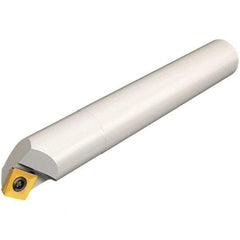 Iscar - 45° Lead Angle, 16.1mm Max Cut Diam, 8mm Min Cut Diam, 4mm Max Depth of Cut, Indexable Chamfer and Angle End Mill - 1 Insert, X/Q/SOMT 06 Insert Style, 100mm Overall Length, Straight Shank - USA Tool & Supply