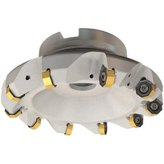 Iscar - 110.4mm Cut Diam, 32mm Arbor Hole, 3.5mm Max Depth of Cut, 45° Indexable Chamfer & Angle Face Mill - 12 Inserts, ON.. 05..\xB6OXMT 0507\xB6RXMT 1607\xB6S845 SN.U 13 Insert, Right Hand Cut, 12 Flutes, Series Helido - USA Tool & Supply