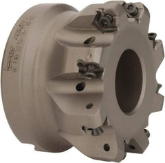 Iscar - 2.127" Cut Diam, 1" Arbor Hole, 0.08" Max Depth of Cut, 30° Indexable Chamfer & Angle Face Mill - 8 Inserts, H600 WXCU 05 Insert, Right Hand Cut, 8 Flutes, Through Coolant, Series Helido - USA Tool & Supply