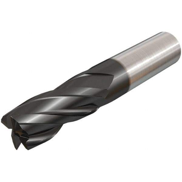 Iscar - 12mm, 4 Flute, Single End, Solid Carbide, Corner Chamfer End Mill - 83mm OAL, 30° Helix, Right Hand Flute, 25mm LOC, Right Hand Cut - USA Tool & Supply