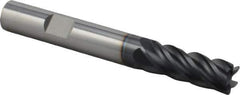 Iscar - 3/8", 5 Flute, Single End, Solid Carbide, 0.02" Corner Radius End Mill - 3" OAL, Right Hand Flute, 0.94" LOC, Right Hand Cut - USA Tool & Supply