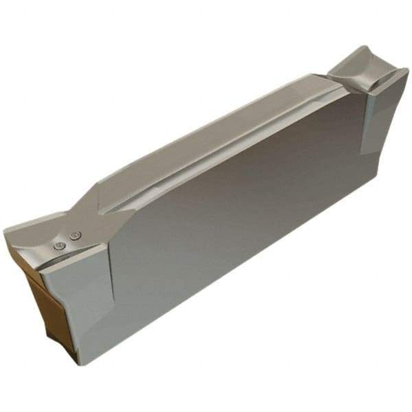Iscar - DGR C IC328 Grade, 0.189" Cutting Width, Carbide Cutoff Insert - 4° Right Hand Lead Angle, 0.012" Cnr Rad, TiN/TiCN Coated, Double End - USA Tool & Supply
