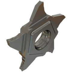 Iscar - PENTA Z IC1008 Grade, 0.059" Cutting Width, Carbide Cutoff Insert - 15° Left Hand Lead Angle, 0.0024" Cnr Rad, TiAlN/TiN Coated, Other End - USA Tool & Supply