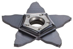 Iscar - PENTA34N150 J IC908 Grade, 0.0591" Cutting Width, Carbide Cutoff Insert - 0° Neutral Lead Angle, 0.006" Cnr Rad, TiAlN Coated, Other End - USA Tool & Supply