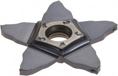 Iscar - PENTA34N200 J IC908 Grade, 2mm Cutting Width, Carbide Cutoff Insert - Neutral Lead Angle, 0.2mm Cnr Rad, TiAlN Coated, Other End - USA Tool & Supply