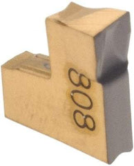 Iscar - TAG C IC808 Grade, 0.0945" Cutting Width, Carbide Cutoff Insert - 8° Right Hand Lead Angle, 0.0063" Cnr Rad, TiAlN Coated, Single End - USA Tool & Supply