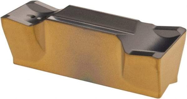 Iscar - DGN6303 C IC808 Grade, 0.25" Cutting Width, Carbide Cutoff Insert - Neutral Lead Angle, 0.0138" Cnr Rad, TiAlN Coated, Double End - USA Tool & Supply