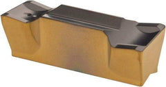 Iscar - DGN6303 C IC808 Grade, 0.25" Cutting Width, Carbide Cutoff Insert - Neutral Lead Angle, 0.0138" Cnr Rad, TiAlN Coated, Double End - USA Tool & Supply
