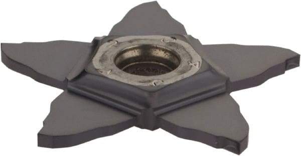 Iscar - PENTA PB IC908 Grade, 0.059" Cutting Width, Carbide Cutoff Insert - 0° Neutral Lead Angle, 0.006" Cnr Rad, TiAlN Coated, Other End - USA Tool & Supply