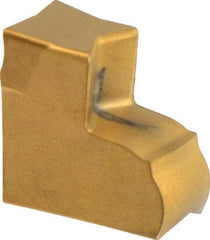 Iscar - TAG4 J IC830 Grade, 0.1575" Cutting Width, Carbide Cutoff Insert - Neutral Lead Angle, 0.0094" Cnr Rad, TiAlN Coated, Single End - USA Tool & Supply