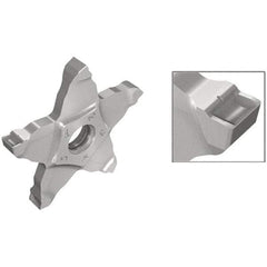 Iscar - 34L300C06PENTA C Grade IC908, 3mm Cutting Width Carbide Grooving Insert - Left Hand, 0.2mm Corner Radius, TiAlN Finish - USA Tool & Supply