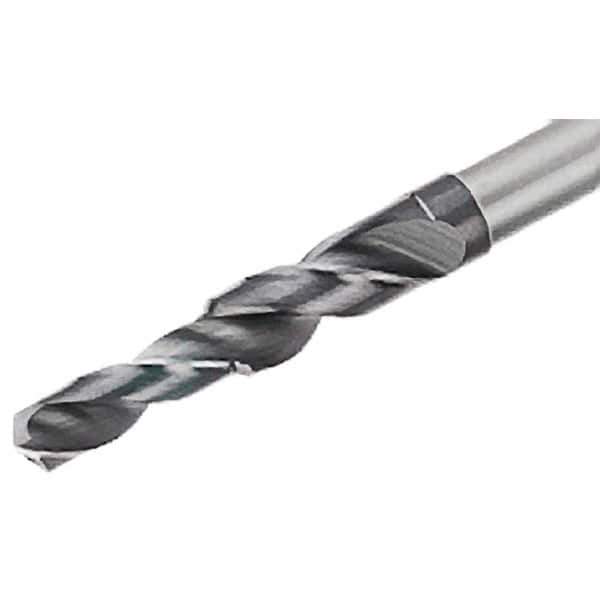 Iscar - 6.8mm 140° Solid Carbide Jobber Drill - TiAlN Finish, Right Hand Cut, Spiral Flute, Straight Shank, 89mm OAL, Standard Point - USA Tool & Supply