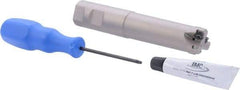 Iscar - 1" Cut Diam, 0.04" Max Depth, 1" Shank Diam, Weldon Shank Indexable High-Feed End Mill - Screw Holding Method, H600 WXCU 05 Insert, FF EWX-05 Toolholder, Through Coolant - USA Tool & Supply