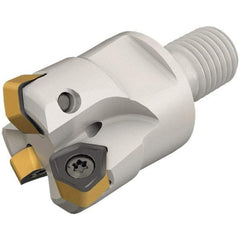 Iscar - 40mm Cut Diam, 0.039" Max Depth, M16 Modular Connection Indexable High-Feed End Mill - Screw Holding Method, H600 WXCU 05 Insert, FF EWX-M-05 Toolholder, Through Coolant - USA Tool & Supply