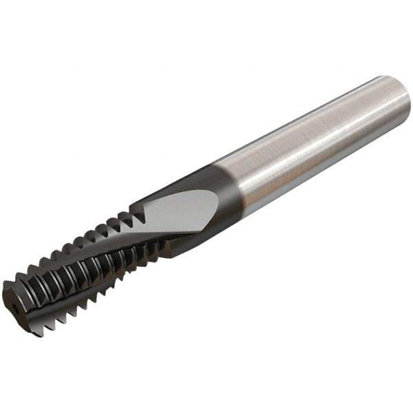 Iscar - ISO, 0.6299" Cutting Diam, 6 Flute, Solid Carbide Helical Flute Thread Mill - Internal Thread, 33.8mm LOC, 105mm OAL, 16mm Shank Diam - USA Tool & Supply