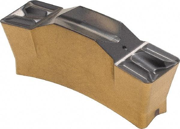 Iscar - 635080TGMF Grade IC808, 6.35mm Cutting Width Carbide Grooving Insert - 3.8mm Max Depth of Cut, Neutral, 0.8mm Corner Radius, TiAlN Finish - USA Tool & Supply