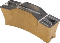 Iscar - 635080TGMF Grade IC808, 6.35mm Cutting Width Carbide Grooving Insert - 3.8mm Max Depth of Cut, Neutral, 0.8mm Corner Radius, TiAlN Finish - USA Tool & Supply