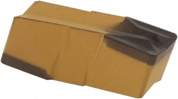 Iscar - 500060GIF E Grade IC8250, 5mm Cutting Width Carbide Grooving Insert - 3mm Max Depth of Cut, Neutral, 0.6mm Corner Radius, TiCN/Al2O3/TiN Finish - USA Tool & Supply