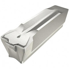 Iscar - 8GDMM CC Grade IC808, 8mm Cutting Width Carbide Grooving Insert - Neutral, 0.8mm Corner Radius, TiAlN Finish - USA Tool & Supply
