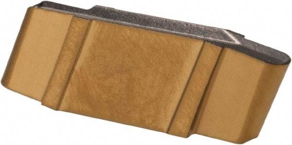 Iscar - 200100GIP Grade IC830, 2mm Cutting Width Carbide Grooving Insert - 3mm Max Depth of Cut, Neutral, 1mm Corner Radius, TiAlN Finish - USA Tool & Supply