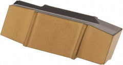 Iscar - 222015GIP Grade IC830, 2.22mm Cutting Width Carbide Grooving Insert - 3.5mm Max Depth of Cut, Neutral, 0.15mm Corner Radius, TiAlN Finish - USA Tool & Supply
