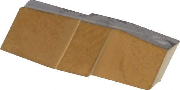 Iscar - 270010GIP Grade IC830, 2.7mm Cutting Width Carbide Grooving Insert - 13mm Max Depth of Cut, Neutral, 0.1mm Corner Radius, TiAlN Finish - USA Tool & Supply
