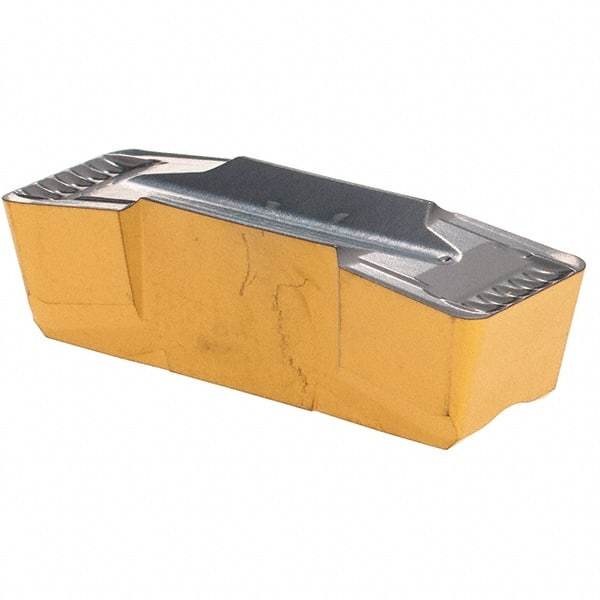 Iscar - 10000120GDPY Grade IC830, 10mm Cutting Width Carbide Grooving Insert - 6mm Max Depth of Cut, Neutral, 1.2mm Corner Radius, TiAlN Finish - USA Tool & Supply