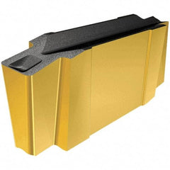 Iscar - 185015GIG Grade IC830, 1.85mm Cutting Width Carbide Grooving Insert - 3mm Max Depth of Cut, Neutral, 0.15mm Corner Radius, TiAlN Finish - USA Tool & Supply