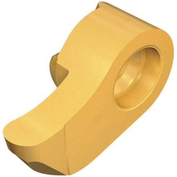 Iscar - 1115250R125GIQL Grade IC528, 2.5mm Cutting Width Carbide Grooving Insert - 0.65mm Max Depth of Cut, Left Hand, 1.25mm Corner Radius, TiCN/TiN Finish - USA Tool & Supply